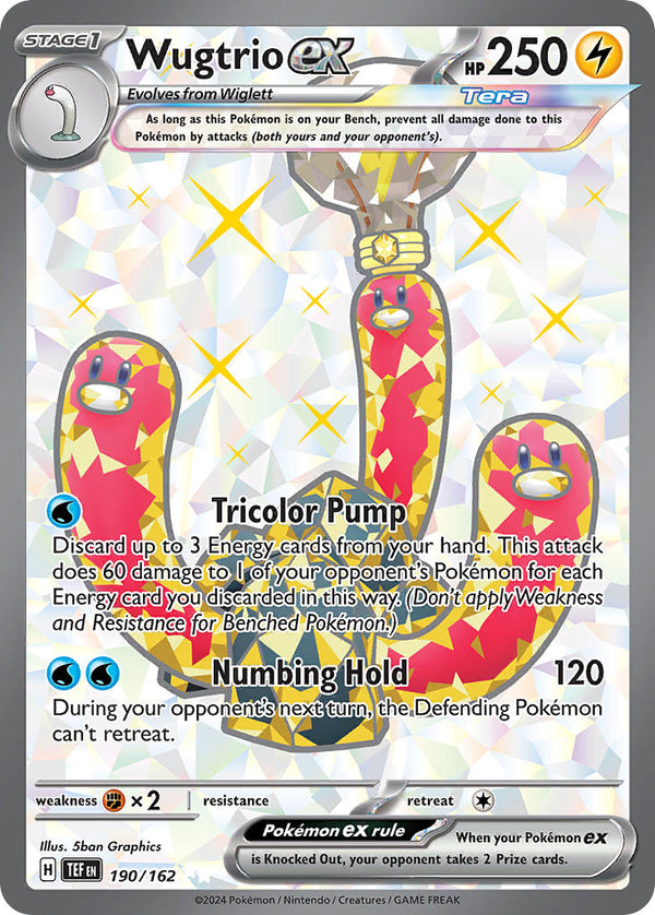 Wugtrio ex - 190/162 (TEF) Ultra Rare - Near Mint Holofoil