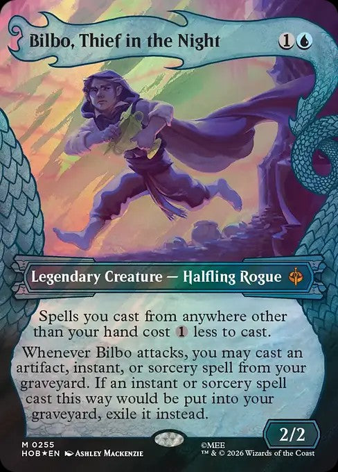 Bilbo, Thief in the Night [ #0255 Showcase Dragon Hoard Frame Surge Foil ] (HOB-M)