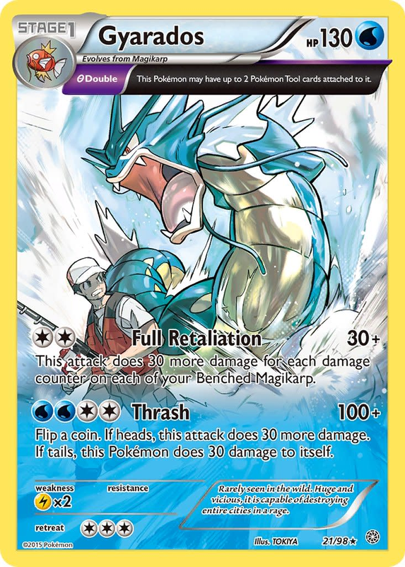 Gyarados - 021/098 (AOR) Holo Rare - Damaged Reverse Holofoil