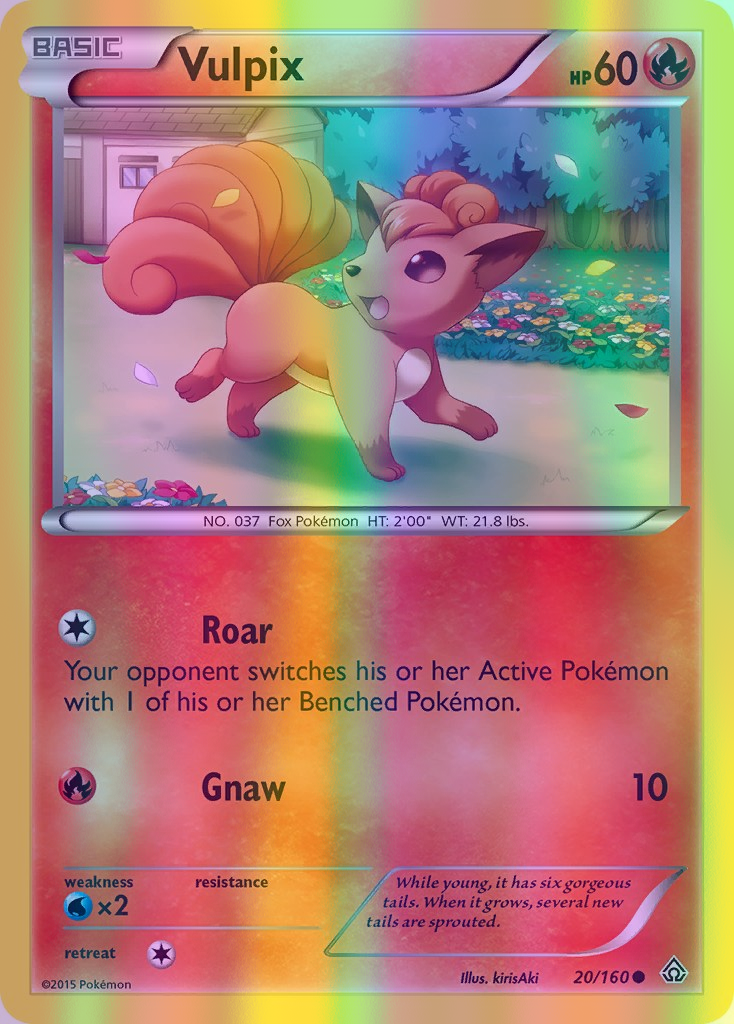 Vulpix - 020/160 (PRC) Common - Near Mint Reverse Holofoil