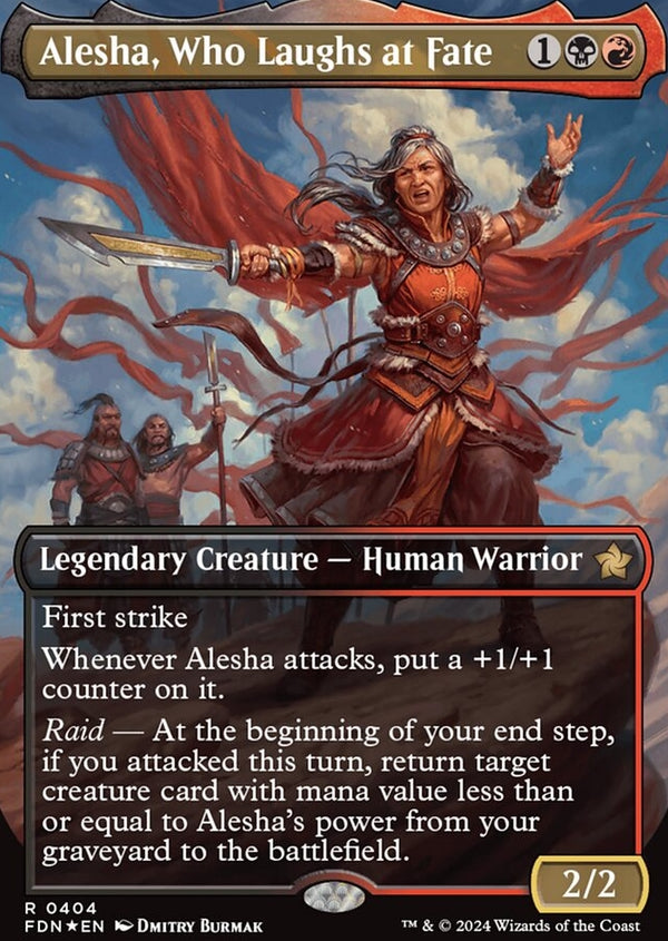 Alesha, Who Laughs at Fate [#0404 Mana Foil] (FDN-R)