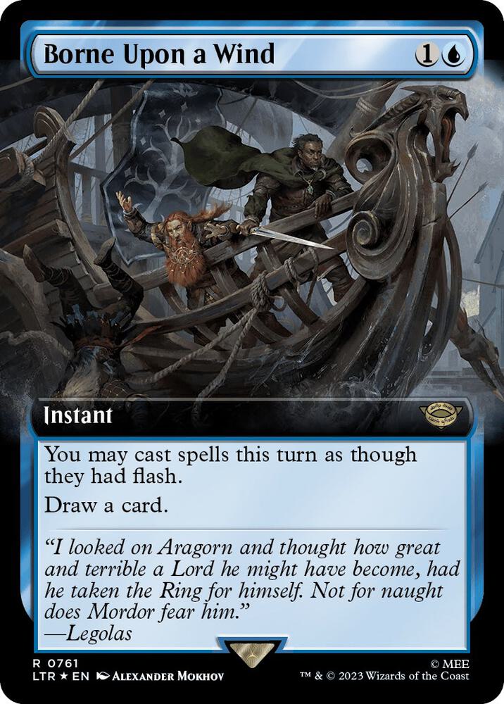 Borne Upon a Wind [#0761 Surge Foil Extended Art] (LTR-R-FOIL)