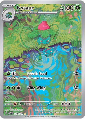 Ivysaur - 167/165 (MEW) Illustration Rare - Moderate Play Holofoil