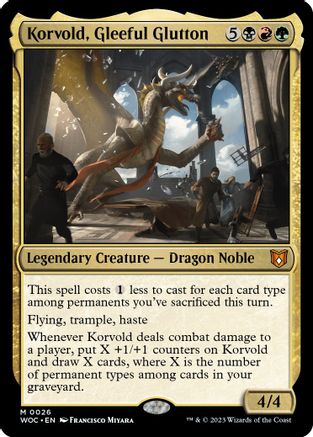 Korvold, Gleeful Glutton [#0026 New Commander Cards] (WOC-M-FOIL)