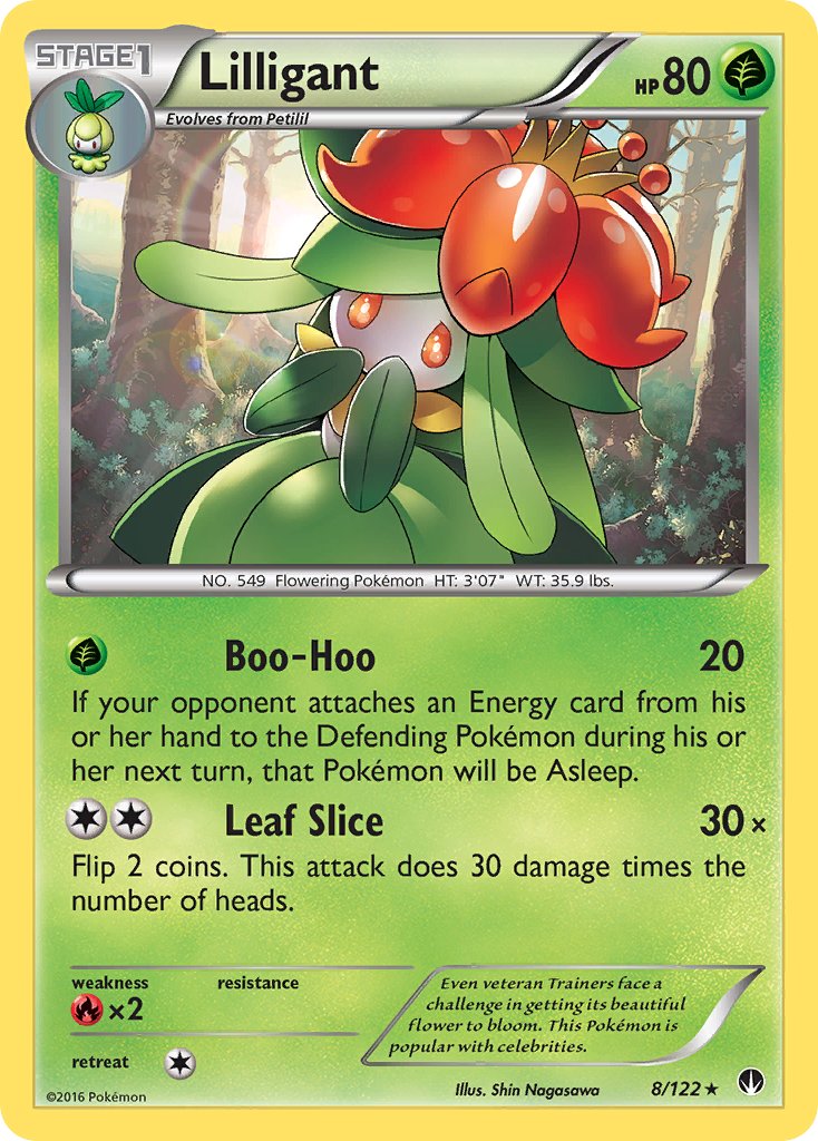 Lilligant - 008/122 (BKP) Rare - Near Mint