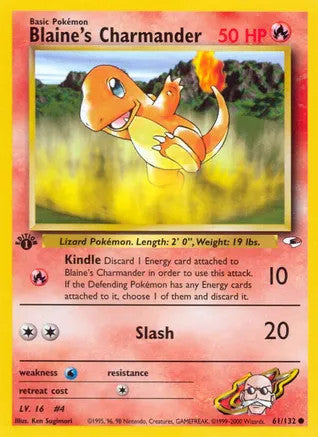 Blaine's Charmander (61/132) 1st Edition - Near Mint