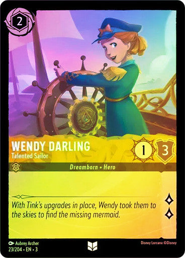 Wendy Darling - Talented Sailor (Into the Inklands 023/204) Uncommon - Near Mint Cold Foil