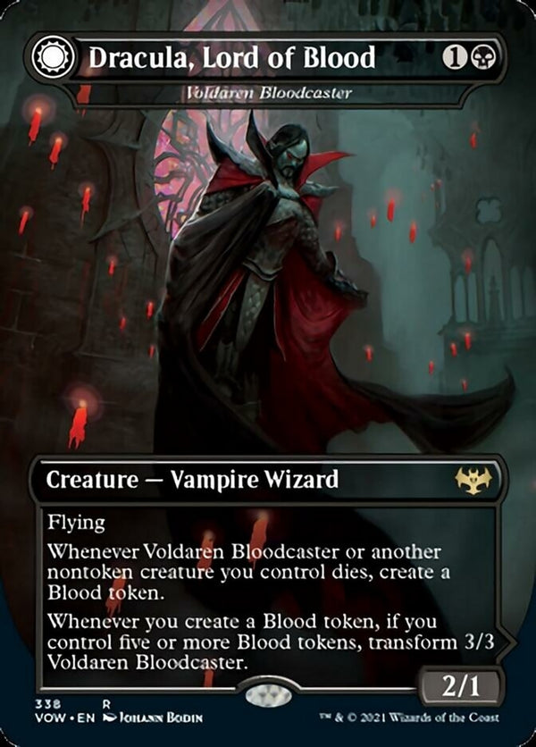 Dracula, Lord of Blood // Dracula, Lord of Bats [#338 Dracula Series: Voldaren Bloodcaster // Bloodbat Summoner] (VOW-R)