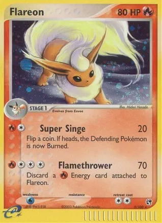 Flareon (5/100) Near Mint Holofoil