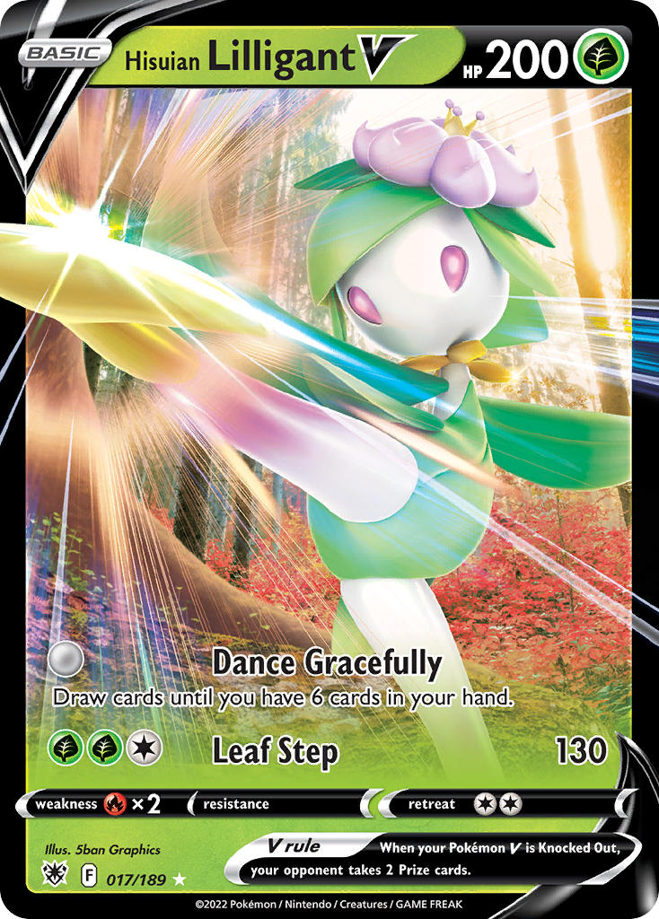 Hisuian Lilligant V - 017/189 (SWSH10) Ultra Rare - Near Mint Holofoil