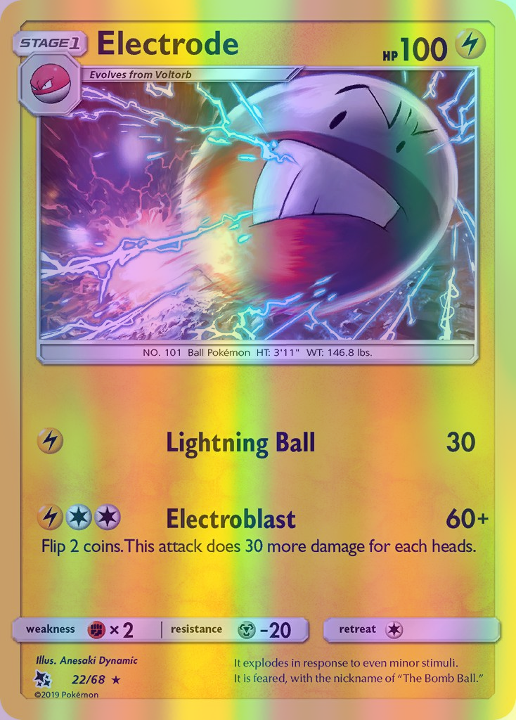 Electrode - 22/68 (HIF) Rare - Near Mint Reverse Holofoil