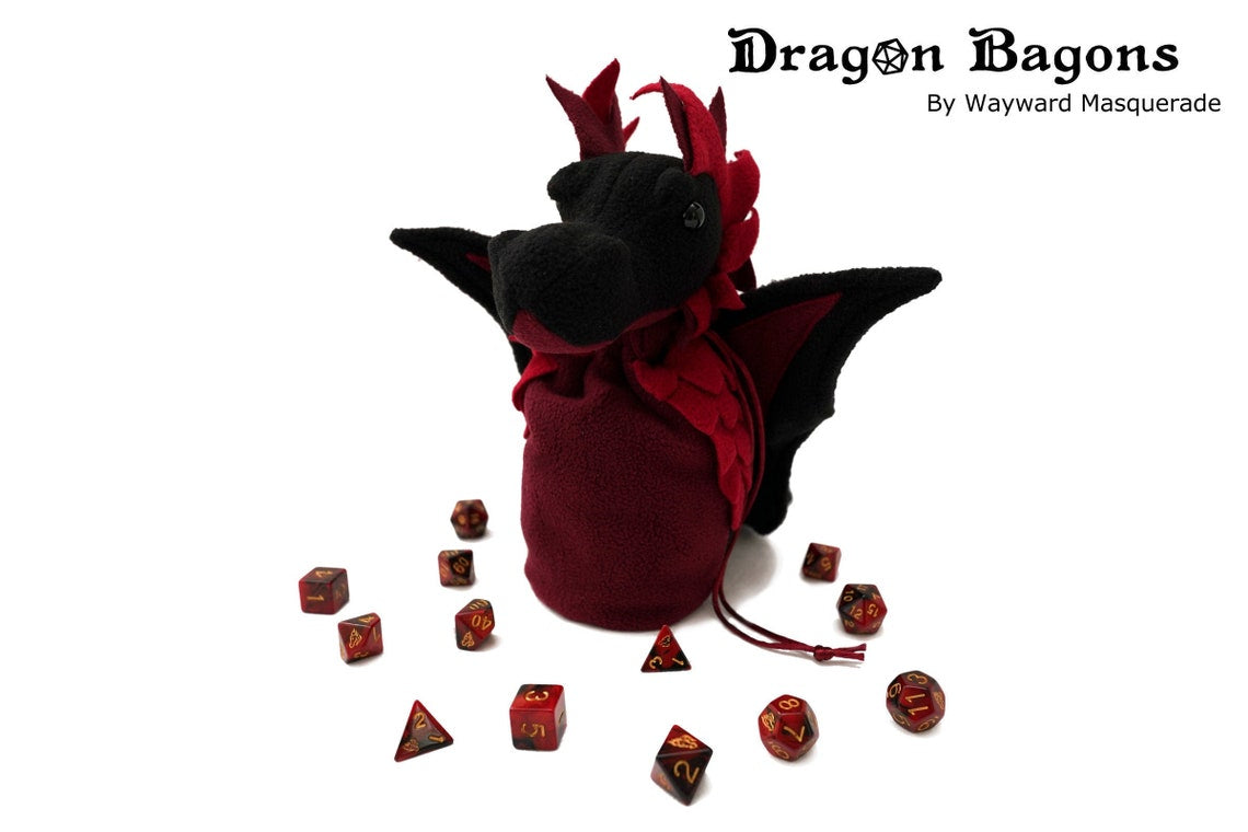 Dice Bag: Dragon Bagons - Black/Red