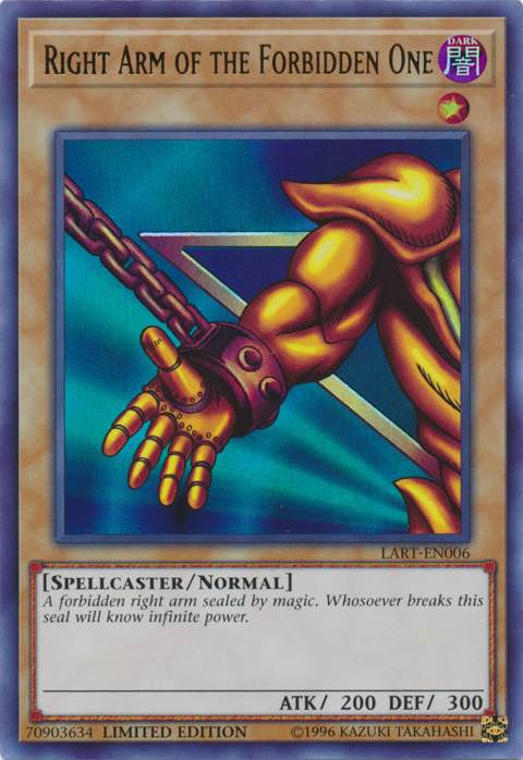 Right Arm of the Forbidden One (LART-EN006) Ultra Rare - Near Mint Limited