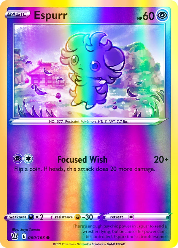 Espurr - 060/163 (SWSH05) Common - Near Mint Reverse Holofoil