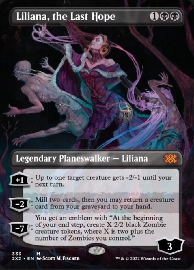 Liliana, the Last Hope [#333 Borderless Planeswalker] (2X2-M)