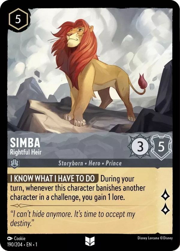 Simba - Rightful Heir (The First Chapter 190/204) Uncommon - Near Mint