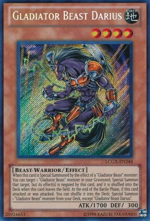 Gladiator Beast Darius (LCGX-EN244) Secret Rare - 1st Edition