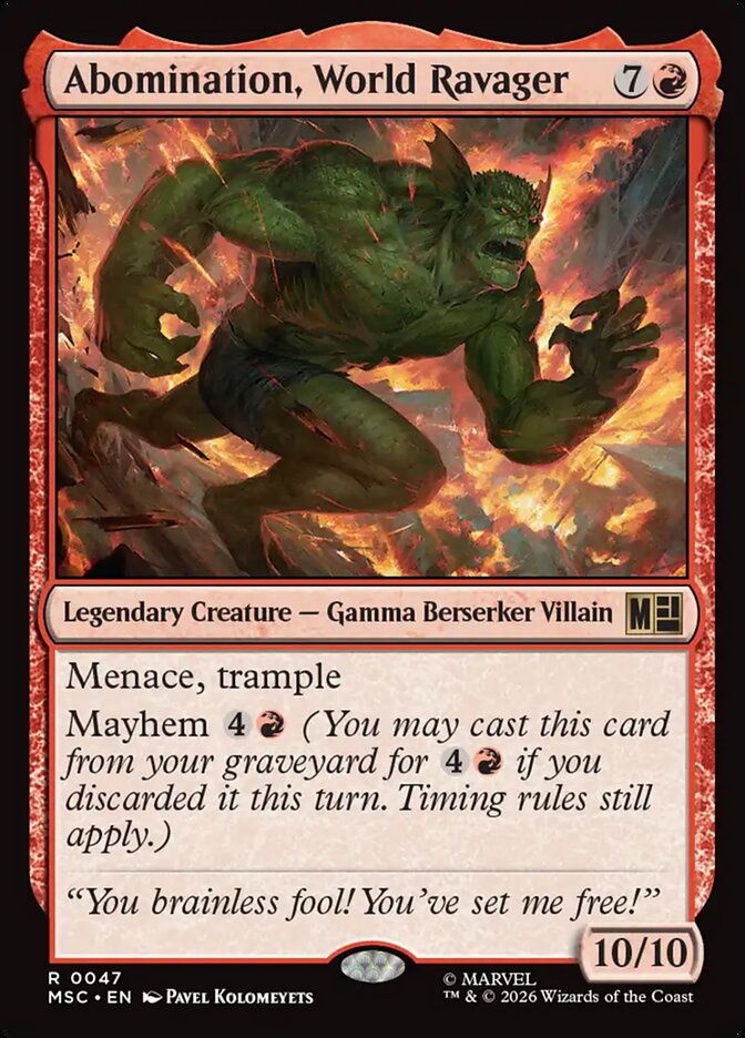 Abomination, World Ravager [ #0047 ] (MSC-R)