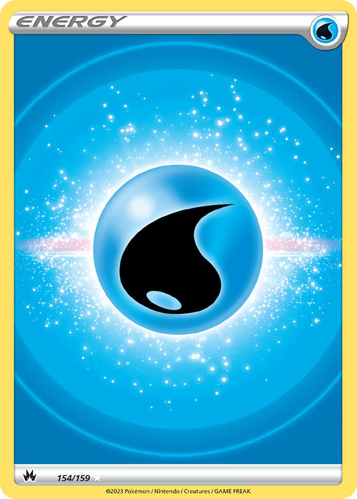 Water Energy (Texture Full Art) - 154/159 (CRZ) Ultra Rare -  Near Mint Holofoil