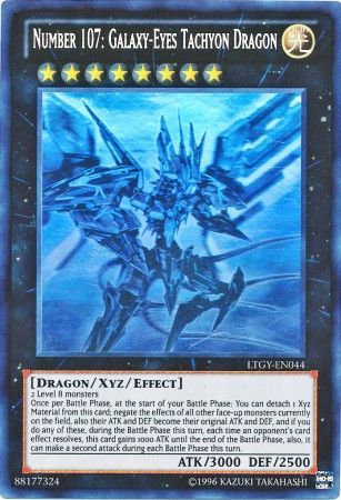 Number 107: Galaxy-Eyes Tachyon Dragon (LTGY-EN044) Ghost Rare Light Play Unlimited