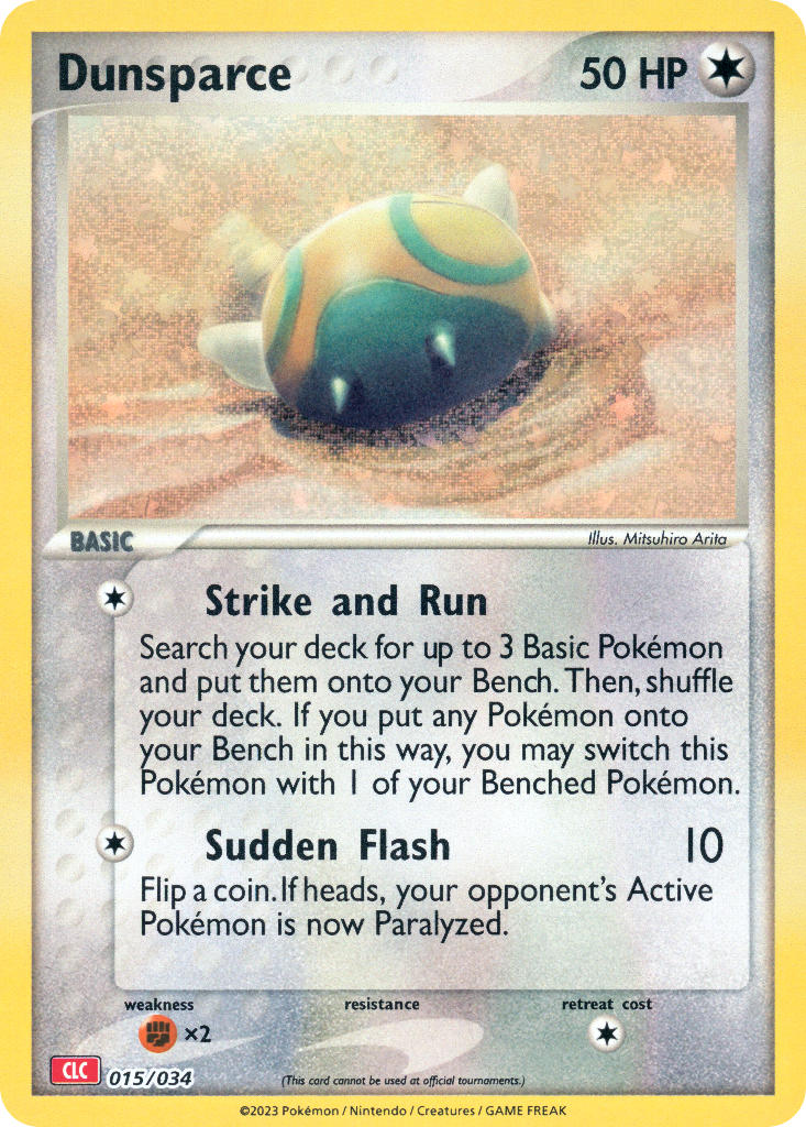 Dunsparce - 015/034 (TCG:CLC) Classic Collection - Near Mint Holofoil