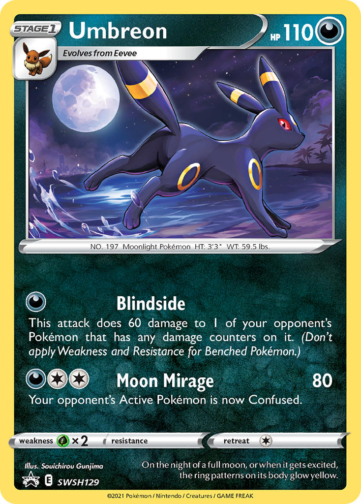 Umbreon - SWSH129 (SWSH:PR) Promo - Near Mint Holofoil