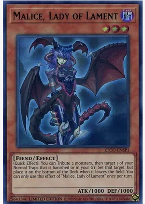 Malice, Lady of Lament (ETCO-ENSP1) Ultra Rare - Limited Editon Near Mint