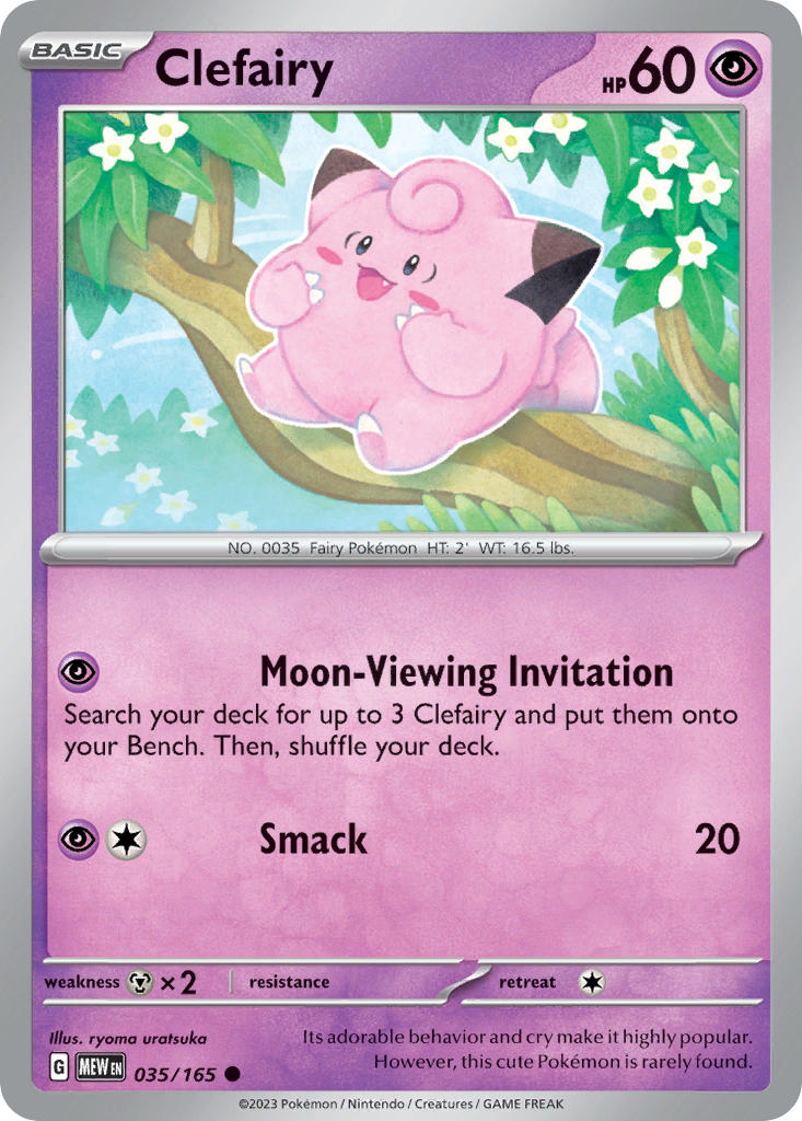 Clefairy - 035/165 (MEW) Common - Near Mint