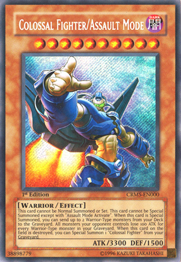 Colossal Fighter/Assault Mode (CRMS-EN000) Secret Rare - Near Mint 1st Edition