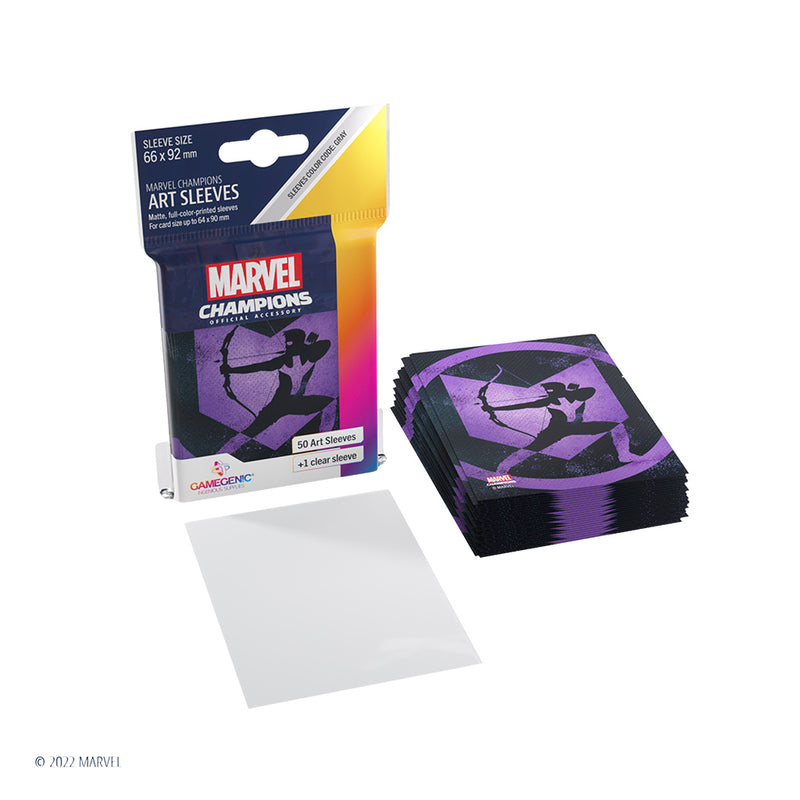 GameGenic: Marvel Champion Art Sleeves - Hawkeye (Grey 50ct)