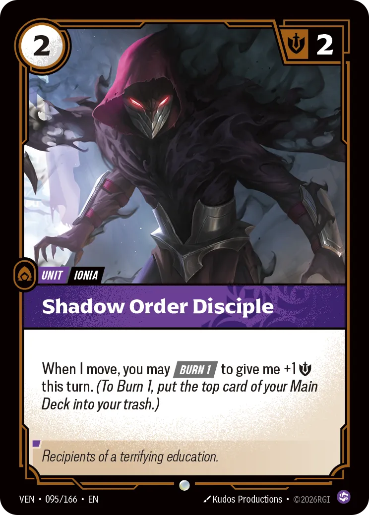 Shadow Order Disciple - 095/166 (VEN) Common