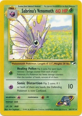 Sabrina's Venomoth - 34/132 - Rare Light Play Unlimited
