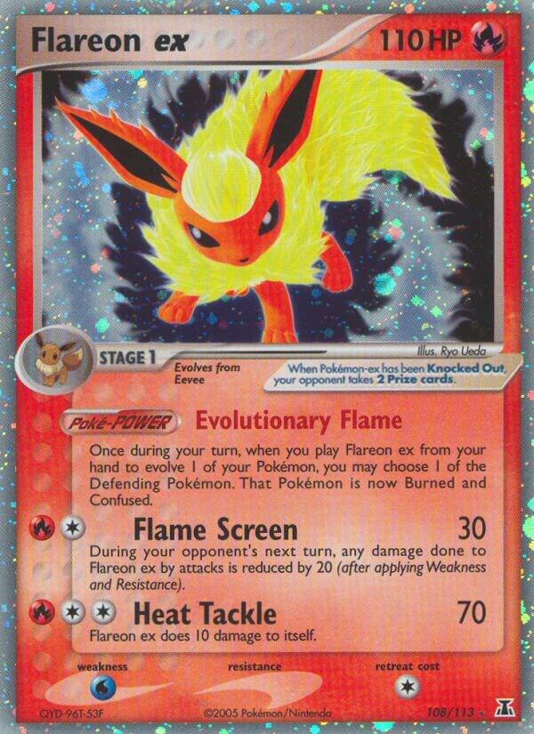 Flareon ex - 108/113 (DS) Ultra Rare -Damaged Holofoil