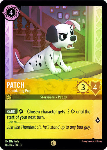 Patch - Intimidating Pup (Into the Inklands 014/204) Common - Near Mint Cold Foil