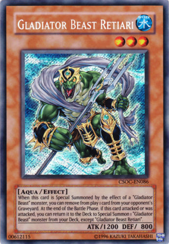 Gladiator Beast Retiari (CSOC-EN086) Secret Rare - Near Mint Unlimited