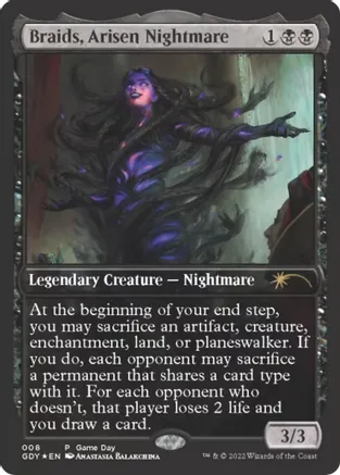 Braids, Arisen Nightmare (GDY-FOIL-R) Game Day Promo