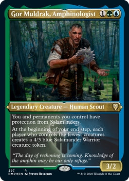 Gor Muldrak, Amphinologist [#597 Etched Foil] (CMR-R)