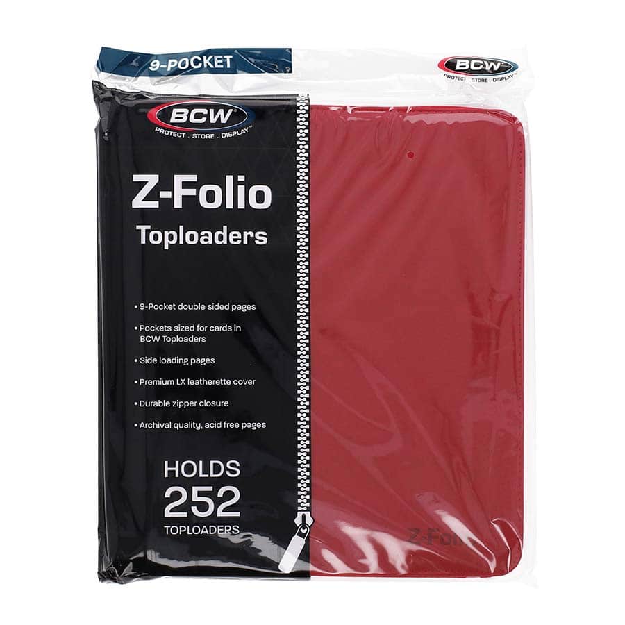 BCW: Z-Folio LX 9 Pocket Toploader Binder - Red