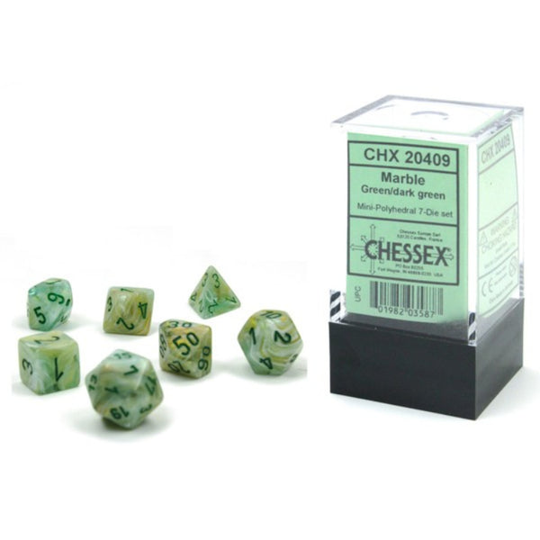 CHX20409: Marble - Mini Poly Set Green w/dark green (7)