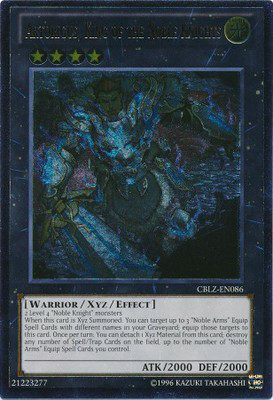 Artorigus, King of the Noble Knights (CBLZ-EN086) Ultimate Rare - Near Mint Unlimited