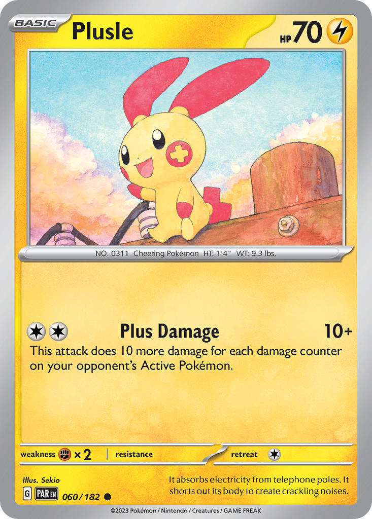 Plusle - 060/182 (PAR) Common - Near Mint