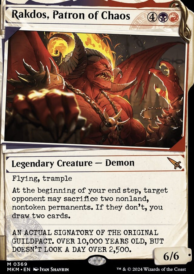 Rakdos, Patron of Chaos [#0369 Dossier Showcase] (MKM-M)