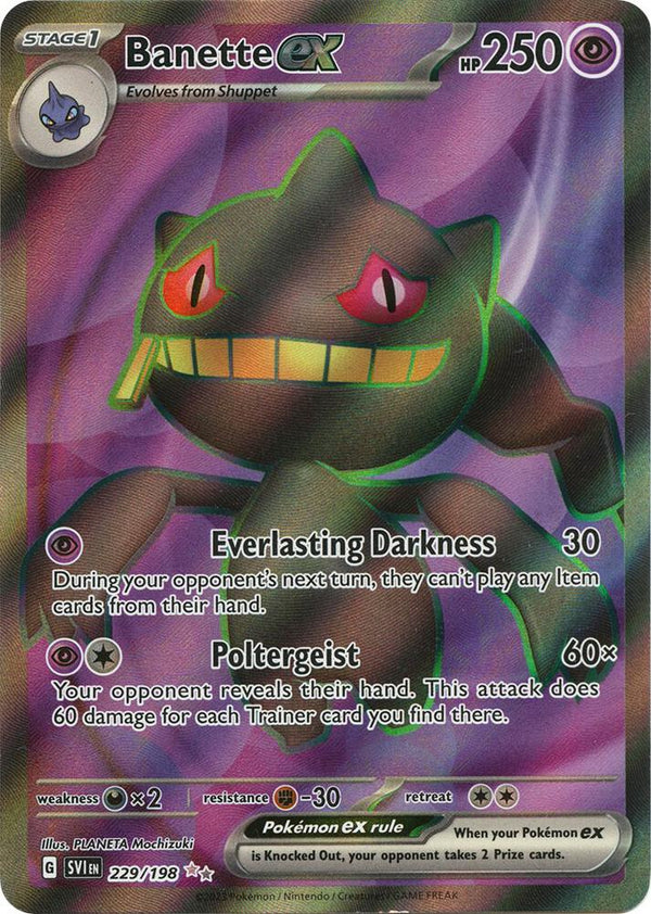 Banette ex (Full Art) - 229/198 (SV1) Ultra Rare - Near Mint Holofoil