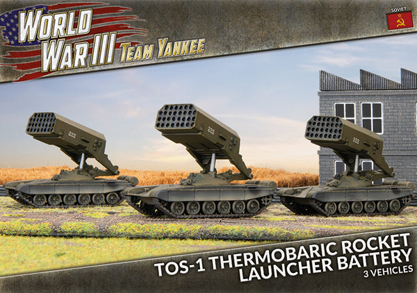 Flames of War: Team Yankee WW3: Soviet (TSBX25) - TOS-1 Rocket Launcher Battery (x3)