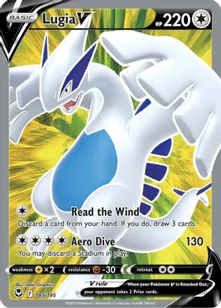 Lugia V (Full Art) - 185/195 (SWSH12) Ultra Rare - Near Mint Holofoil