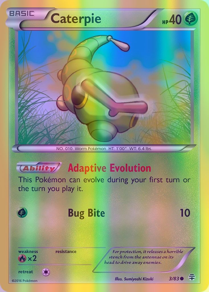 Caterpie - 003/083 (GEN) Common - Near Mint Reverse Holofoil