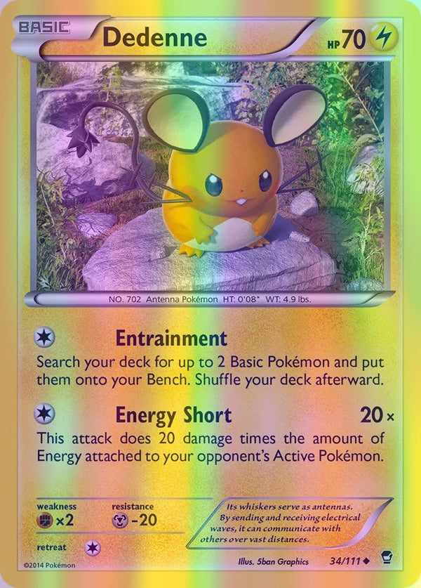 Dedenne - 034/111 (FFI) Uncommon - Near Mint Reverse Holofoil