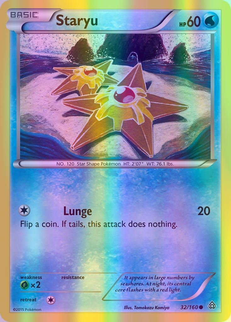 Staryu - 032/160 (PRC) Common - Near Mint Reverse Holofoil