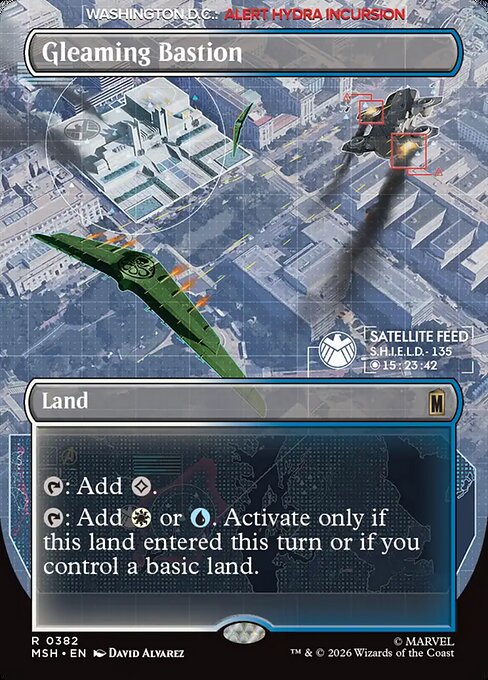 Gleaming Bastion [ #0382 Borderless Dual Lands ] (MSH-R)