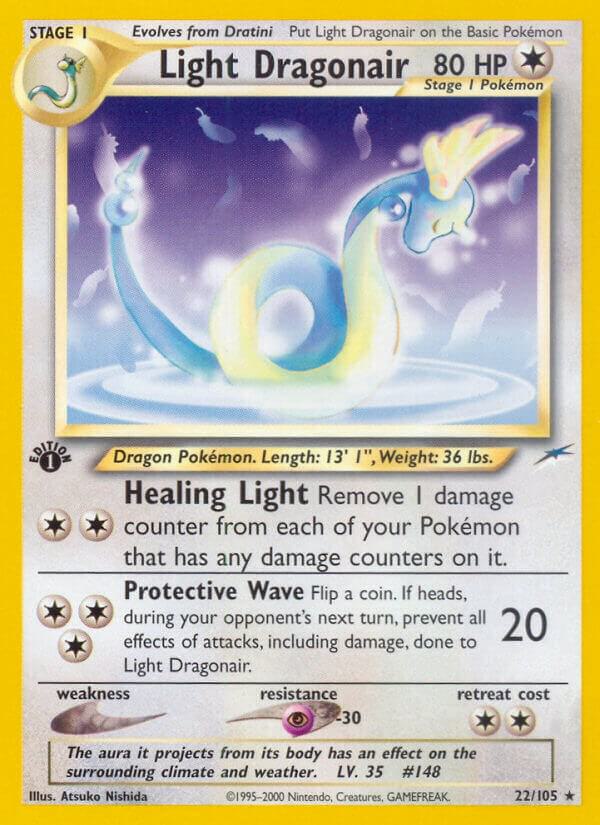 Light Dragonair - 022/105 (N4) Rare - Unlimited Light Play